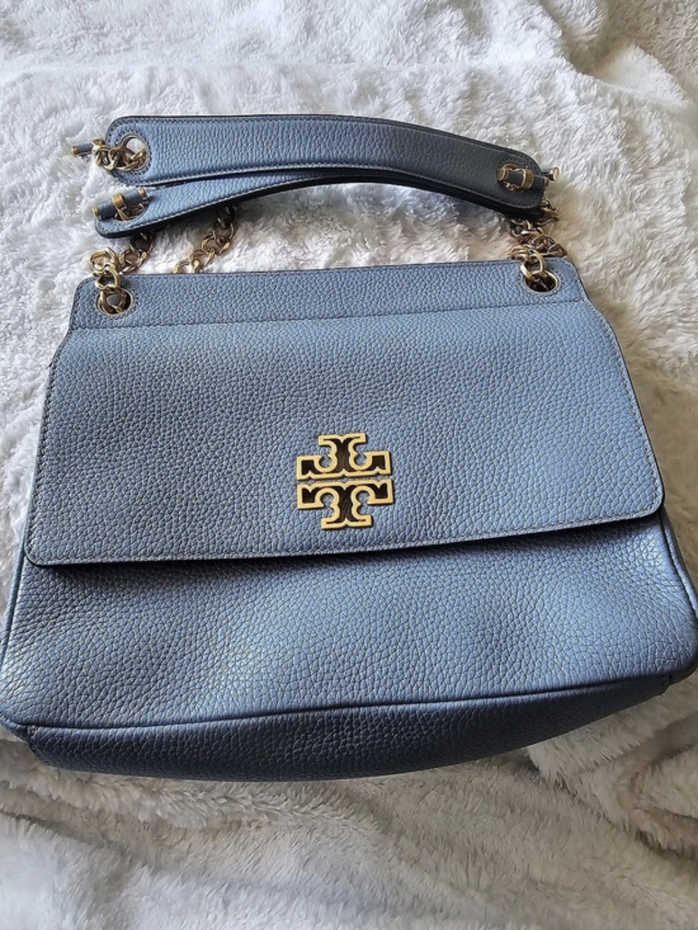 Tory Burch Blue Chain Shoulder Bag
